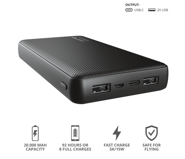 Trust Power Bank Primo 20000 mAh - 573652 - zdjęcie 5